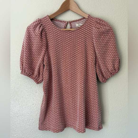 MADEWELL Floral Jacquard Puff-Sleeve Tee - Picture 2 of 5